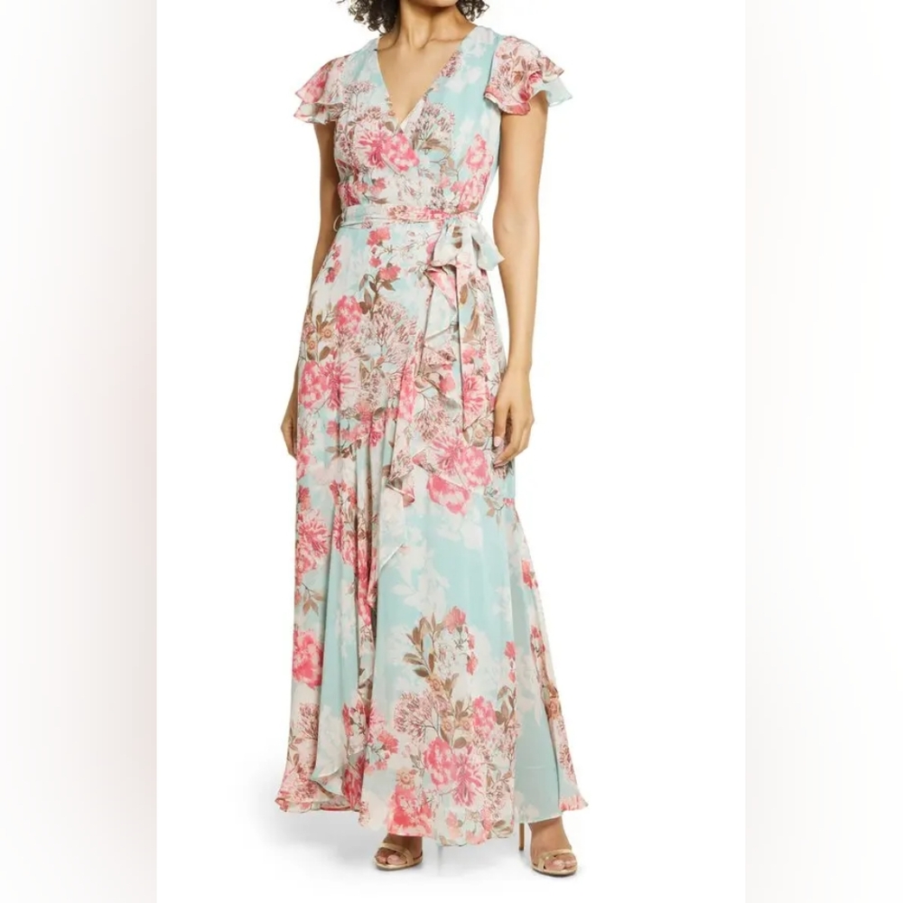 Eliza J mint blue long dress, size 8